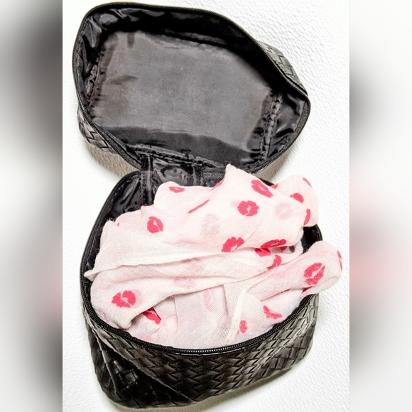 Vtg 02 Nwot Stephen Jones Shiseido bag Woven leather black train case Limited Ed - Picture 4 of 10